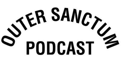 Outer Sanctum Podcast Type Tee   Black