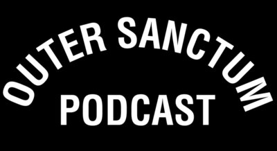 Outer Sanctum Podcast Type Tee   White